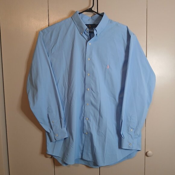 Ralph Lauren Performance Fit Blue 2LT/2XLT Long Sleeve Dress Shirt (0356P3) - Picture 1 of 9